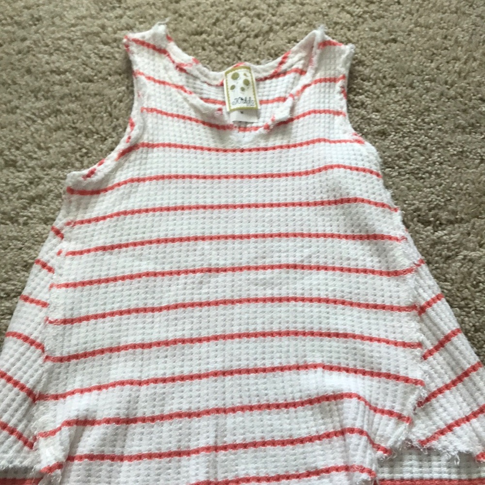 Girls soft striped flowy tank!